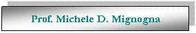 Casella di testo: Prof. Michele D. Mignogna
